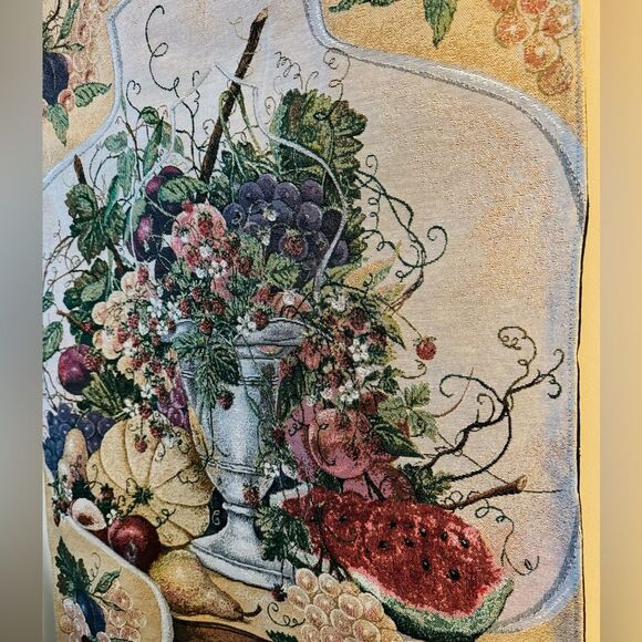 Vintage Glynda Turley Tapestry Fruit Hanging 37.5x25.5 - Picture 3 of 7